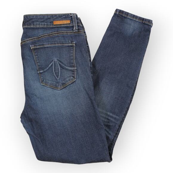 Level 99 (32) Liza Skinny Jean Sile Wash Denim Medium/Dark Mid-Rise Anthro - Picture 1 of 15